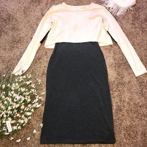 Cotton Knit Dress and Bamboo Top